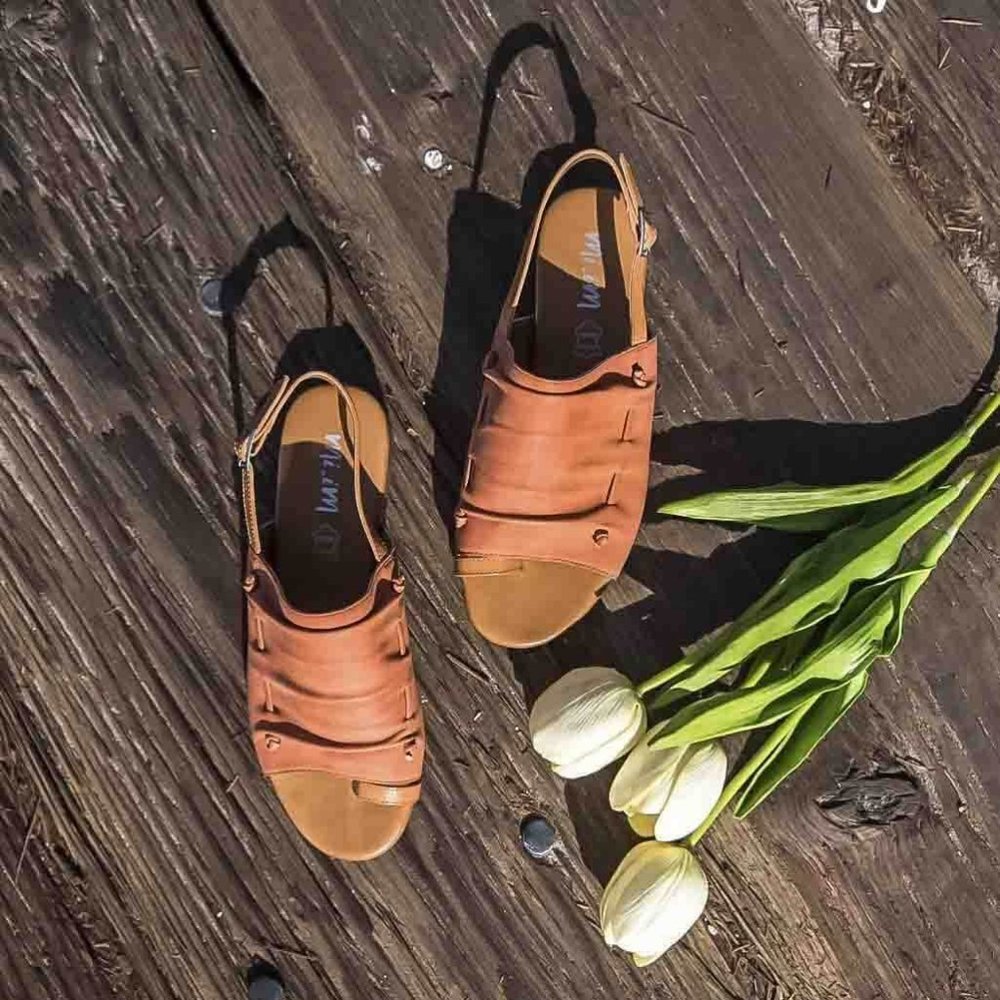 NIB Mi.iM Slingback Toe Loop Orange Rust Sandals SIZE 7 & 10 USA